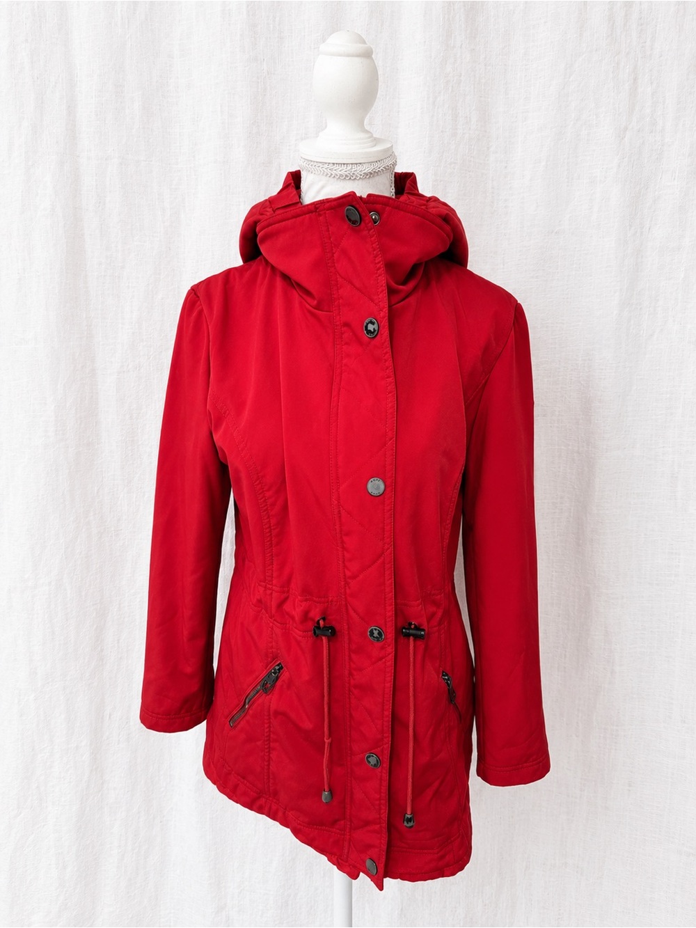 Guess Red Hooded Women's Jacket